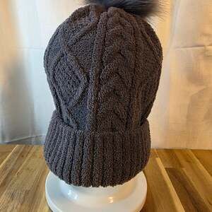 PJ Salvage Chenille Cozy Cable Knit Beanie